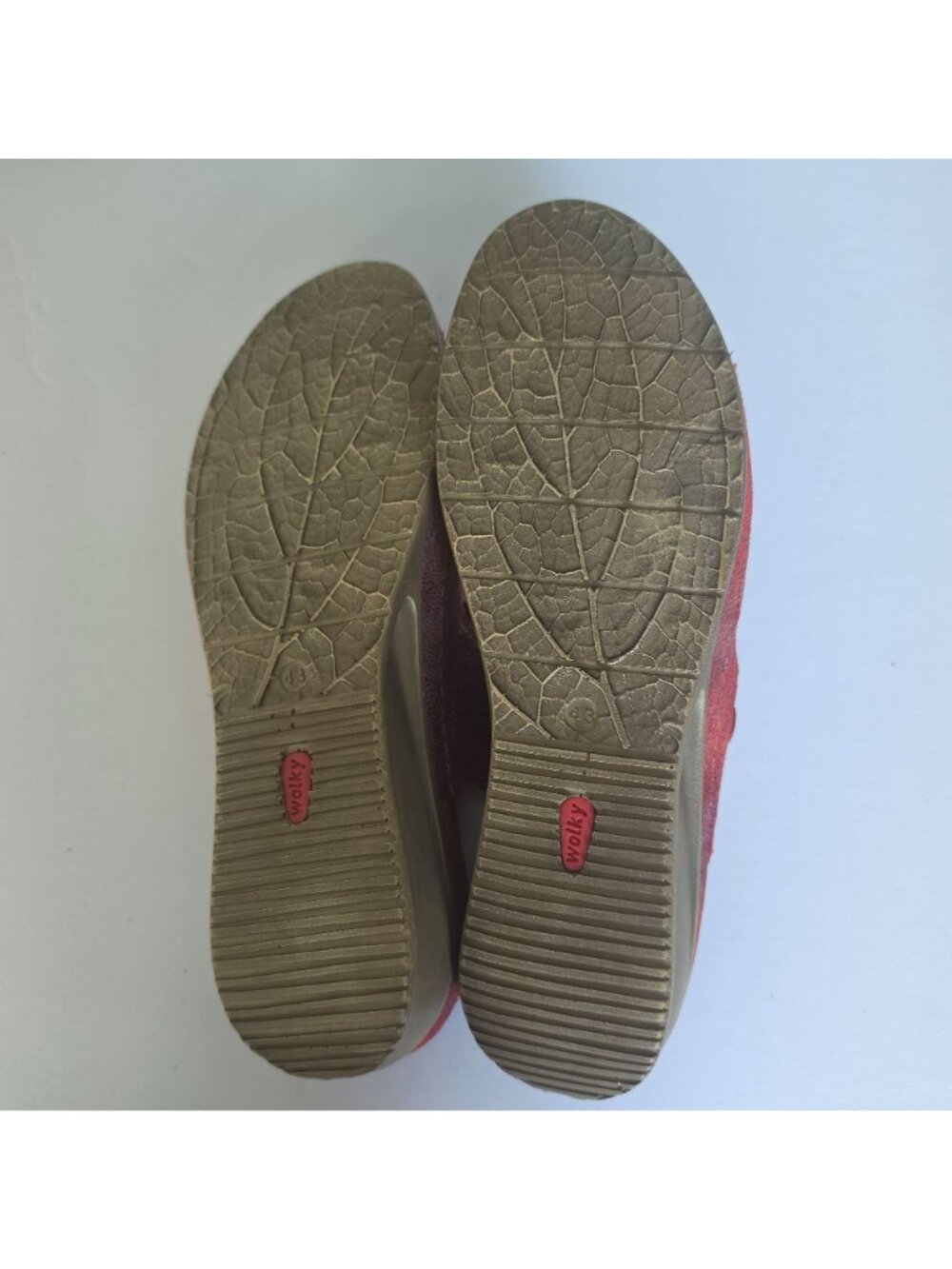 Wolky Comfort Travel Red Leather Adjustable Walking Sandals. Size US 11.5-12 - Picture 6 of 8